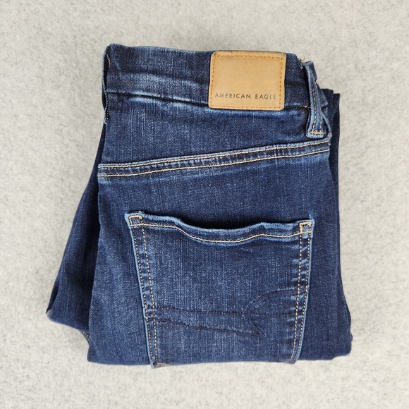 American Eagle High Rise Jeans Women's 4 Short Next Level Stretch Dark Wash - Picture 12 of 12